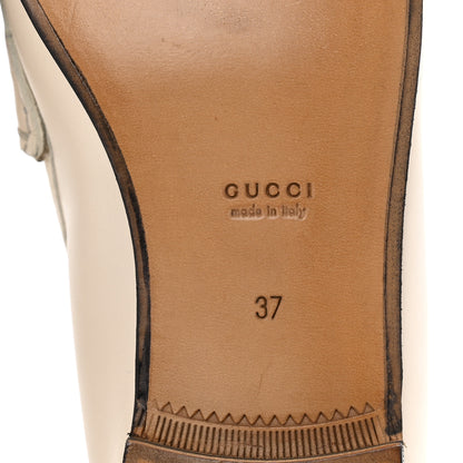 Gucci Betis Glamour Calfskin Womens 1953 Horsebit Loafers 37 Mystic White 7 of 11