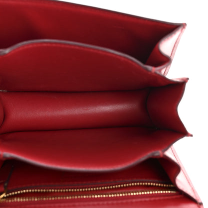 Celine Box Calfskin Small Classic Box Flap Bag Red 5 of 14