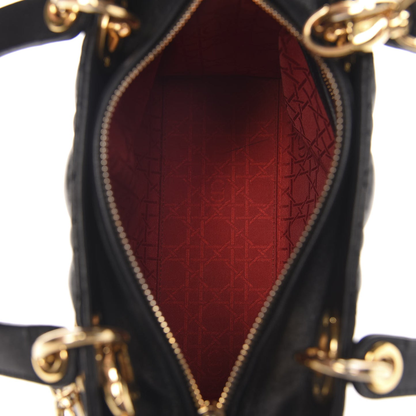 Lambskin Cannage Medium Lady Dior Black