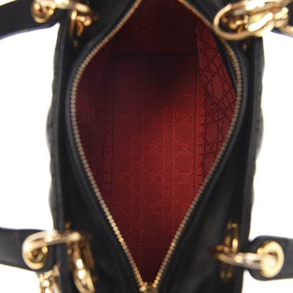 Christian Dior Lambskin Cannage Medium Lady Dior Black 5 of 13