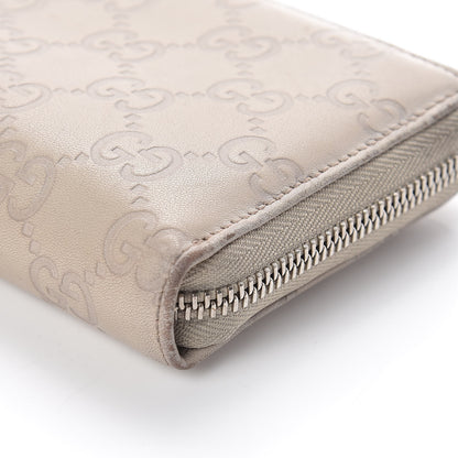 Gucci Guccissima Large Twins Zip Around Wallet White 8 of 17