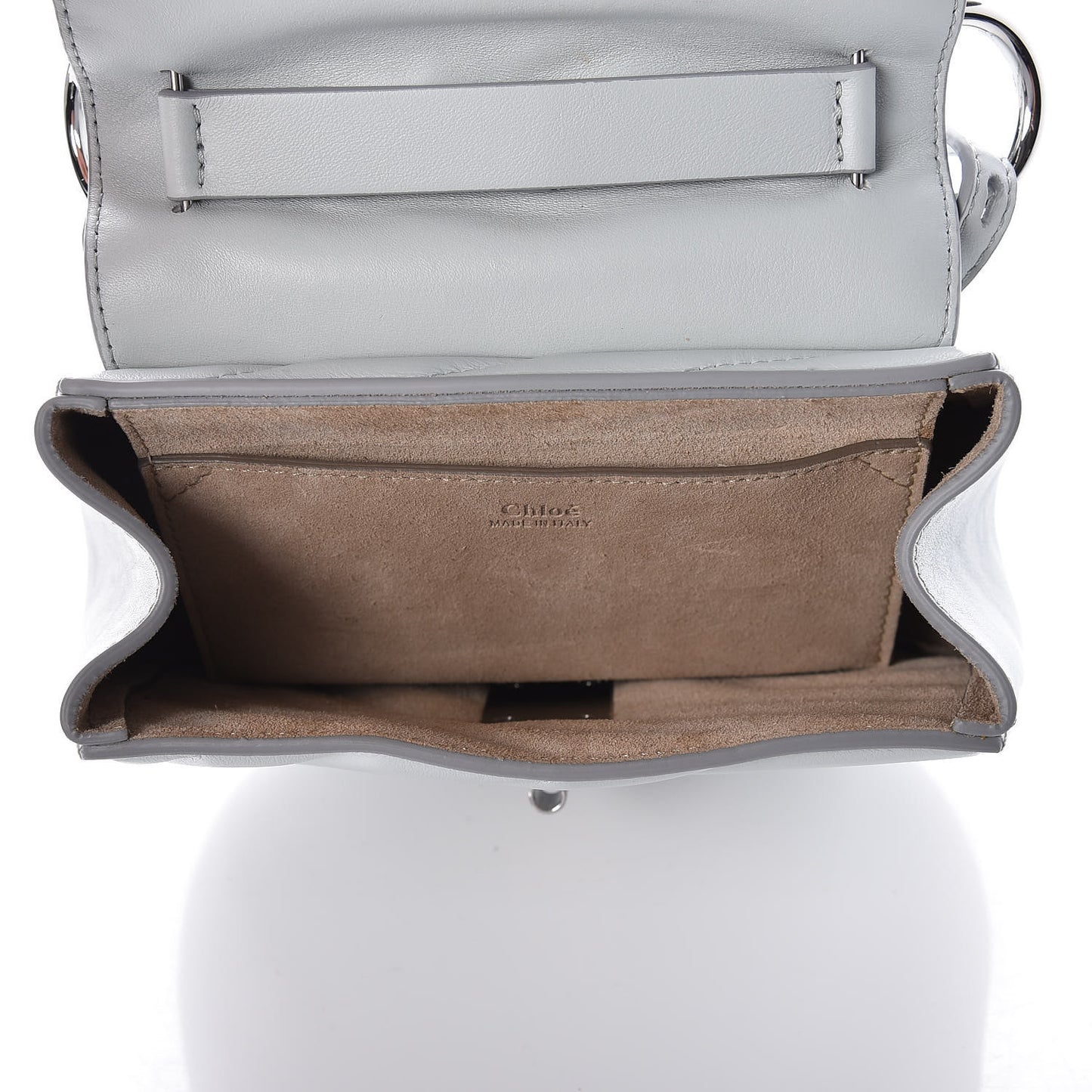 Calfskin Quilted Mini Drew Bijou Shoulder Bag Airy Grey