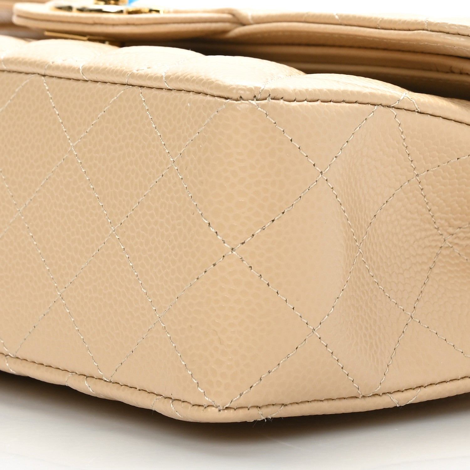 Chanel Caviar Quilted Small Double Flap Beige 9 of 11