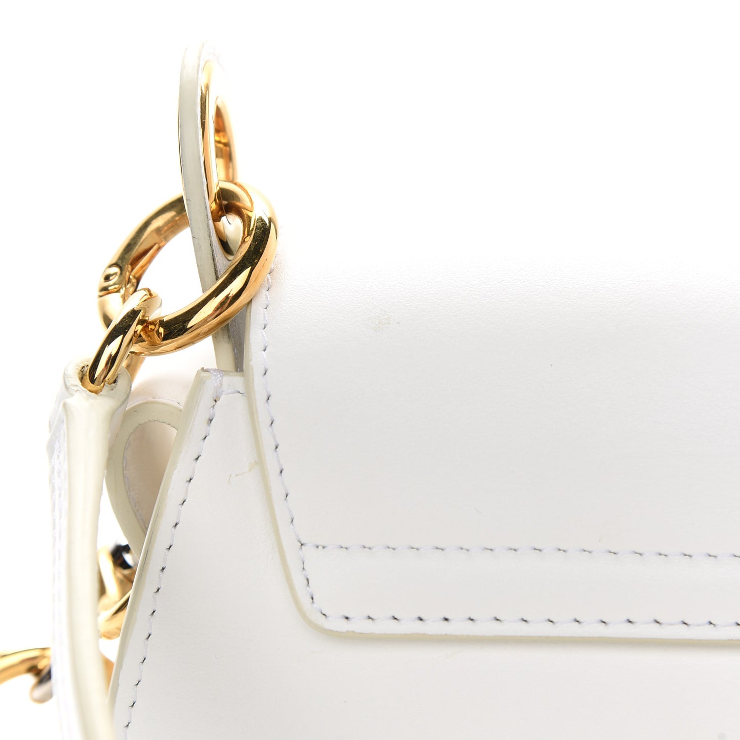 Calfskin Small Tess Bag Brilliant White