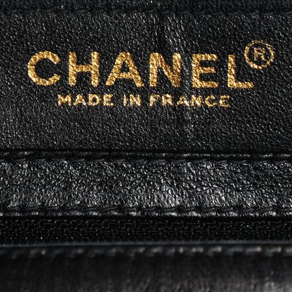 Chanel Lambskin Chocolate Bar Accordion Mademoiselle Flap Black 6 of 7