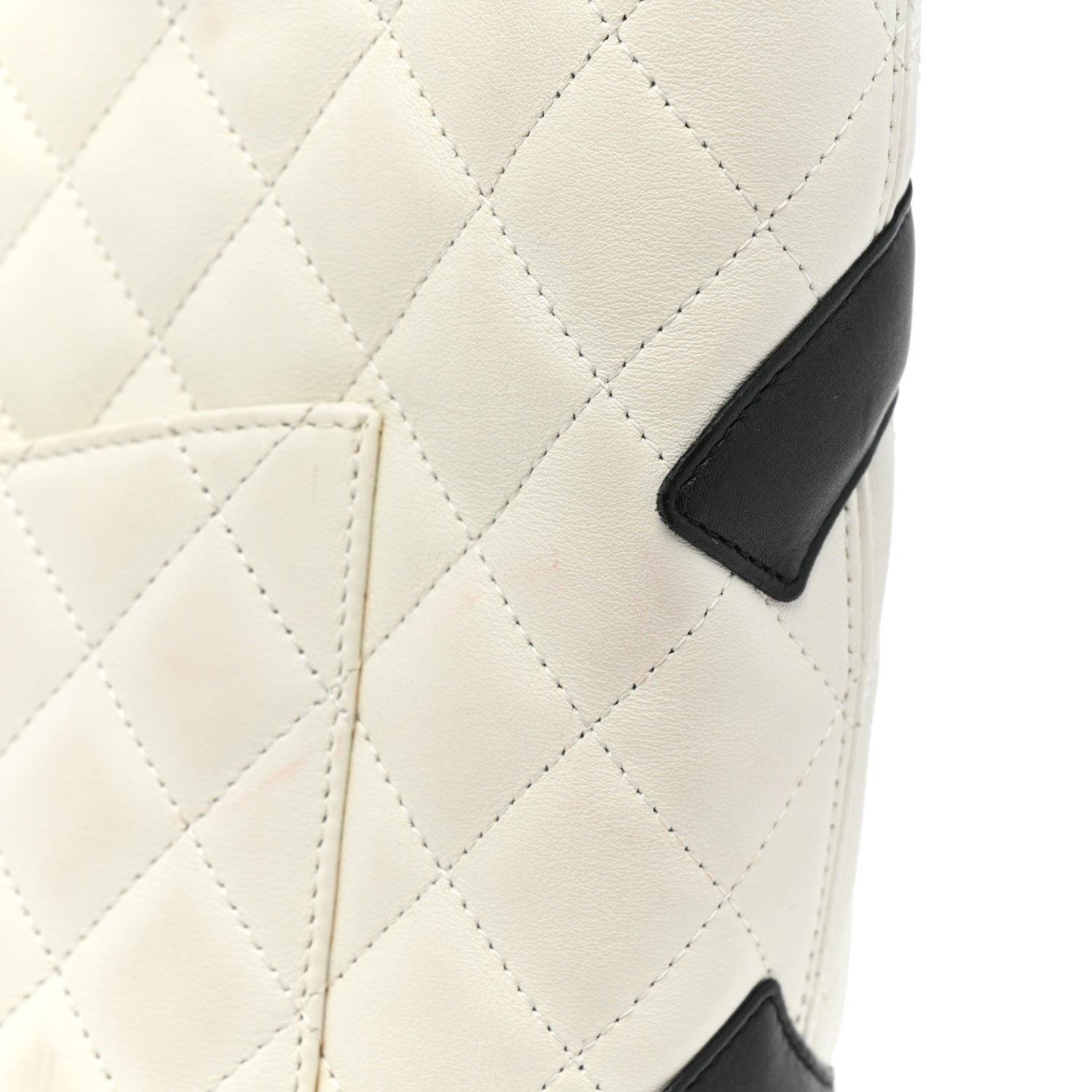 Chanel Calfskin Quilted Medium Cambon Tote White Black 19 of 20
