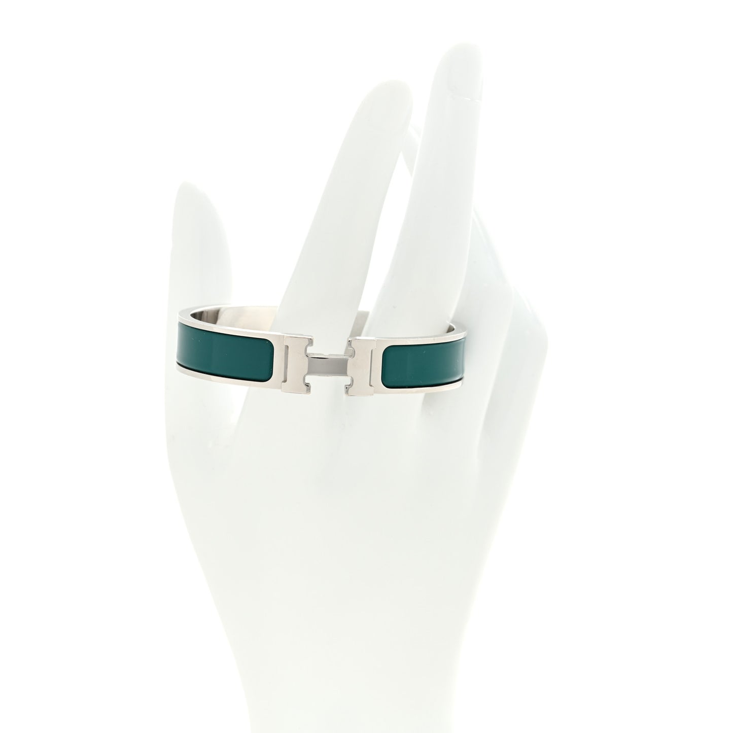 Narrow Enamel Clic Clac H Bracelet PM Vert Bleuete