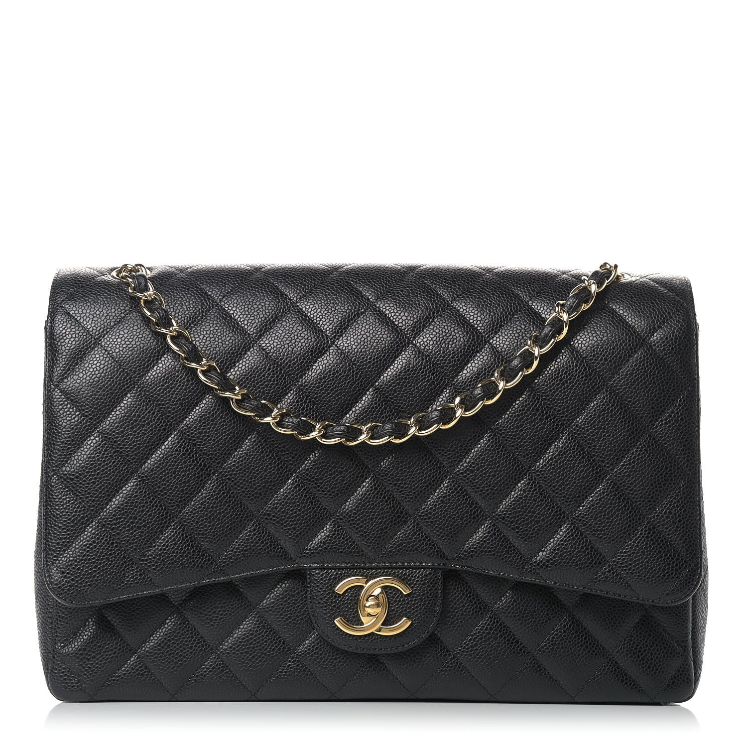 Chanel Caviar Quilted Maxi Double Flap Black 1 of 9