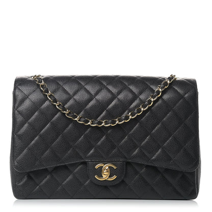 Chanel Caviar Quilted Maxi Double Flap Black 1 of 9