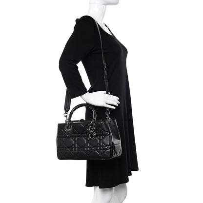 Christian Dior Lambskin Cannage The Lady 95.22 Black 2 of 10