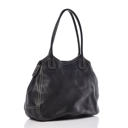Prada Vitello Daino Hobo Black 3 of 12