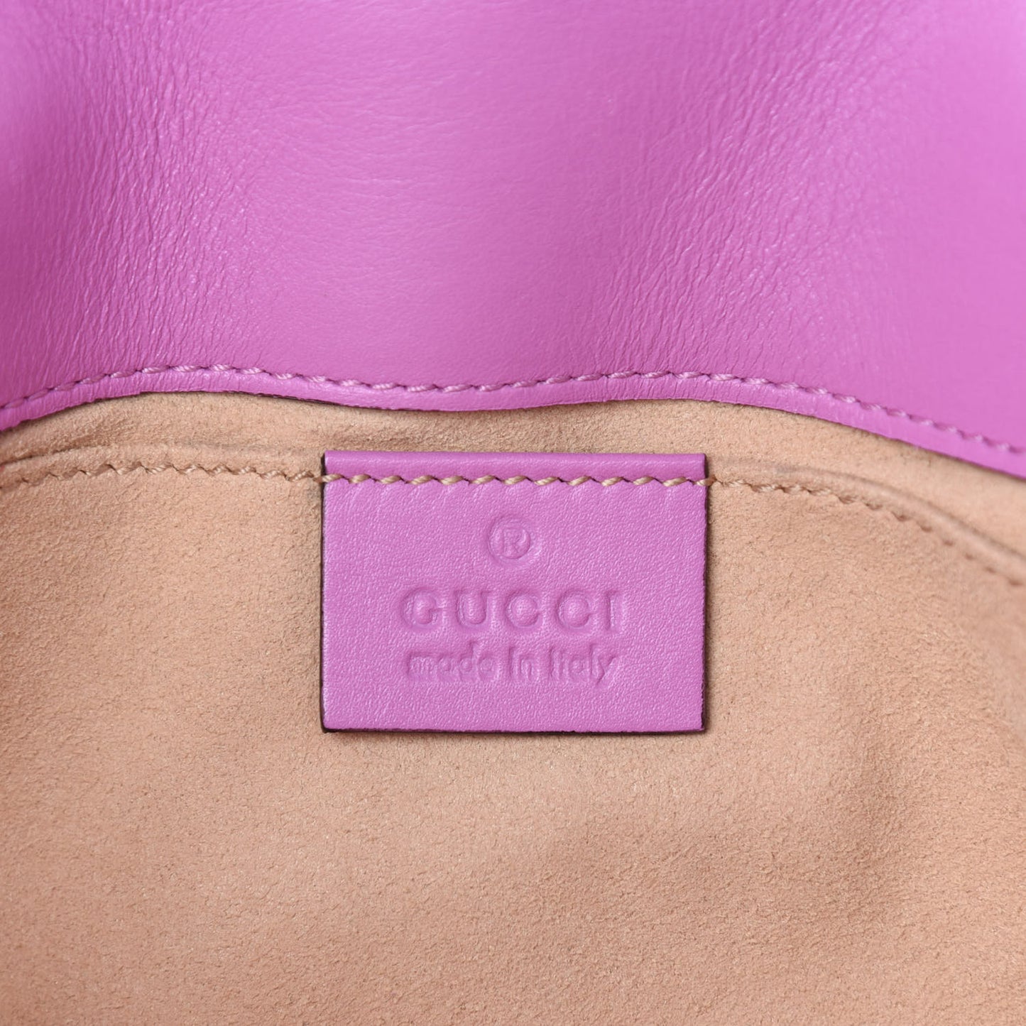 Calfskin Matelasse Mini GG Marmont Shoulder Bag Candy Mousse