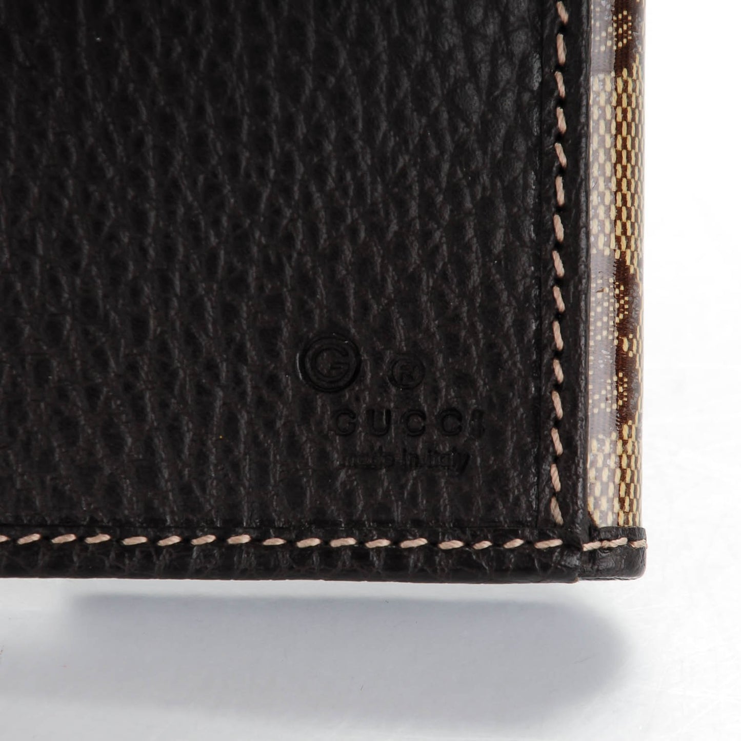 Crystal Monogram Dollar Calfskin Continental Wallet Beige Ebony Testa di Moro