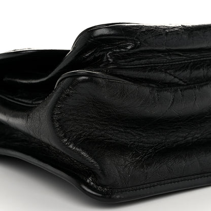 Saint Laurent Crinkled Calfskin Matelasse Monogram Medium Niki Chain Satchel Black 9 of 10