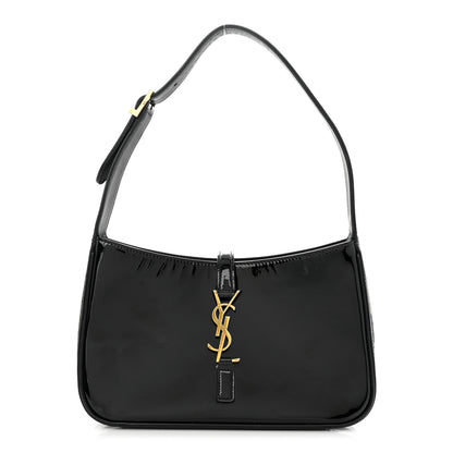 Saint Laurent Patent Le 5 A 7 Hobo Black 1 of 12