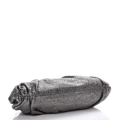 Chanel Metallic Crackled Calfskin Monte Carlo Clutch Dark Silver 4 of 7