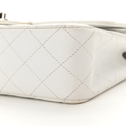 Chanel Caviar Quilted Medium Double Flap Bijoux Chain White 9 of 26