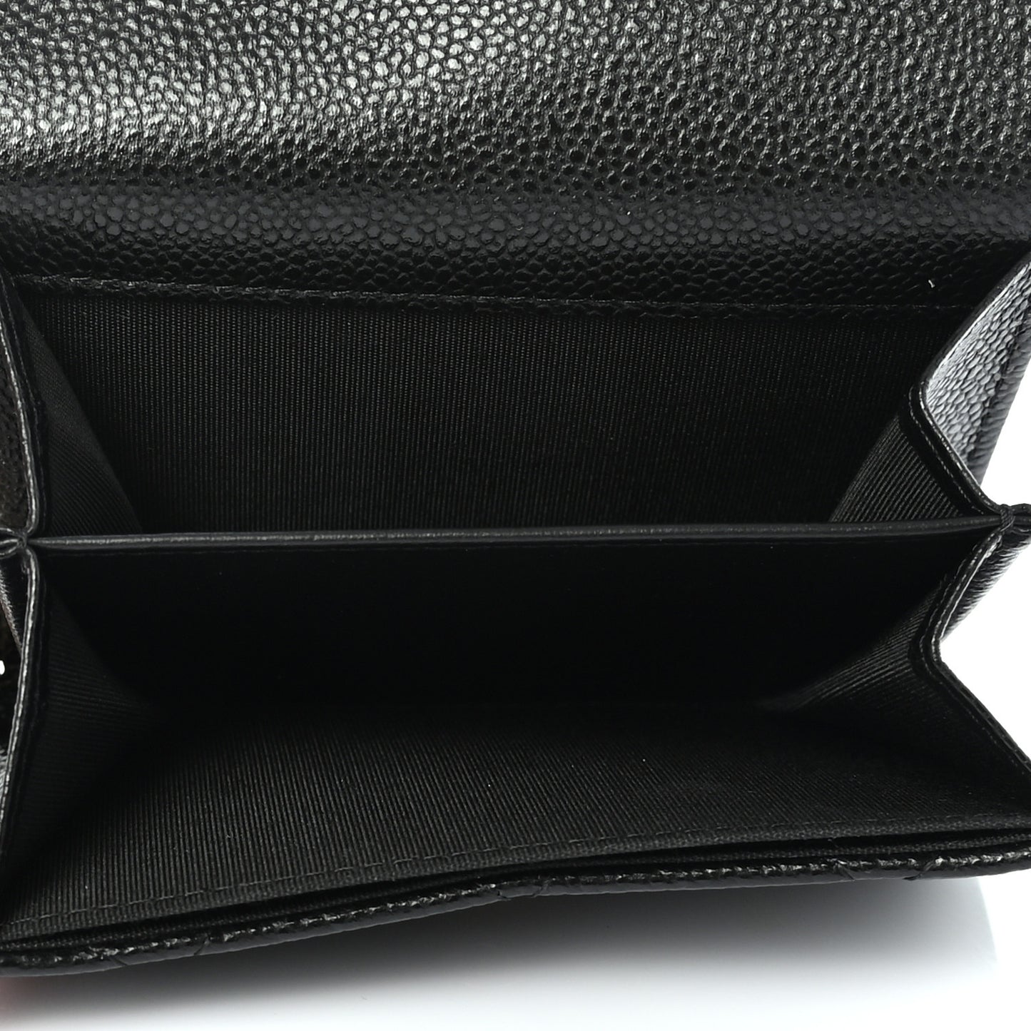 Caviar Quilted Miss Coco Clutch With Chain Black
