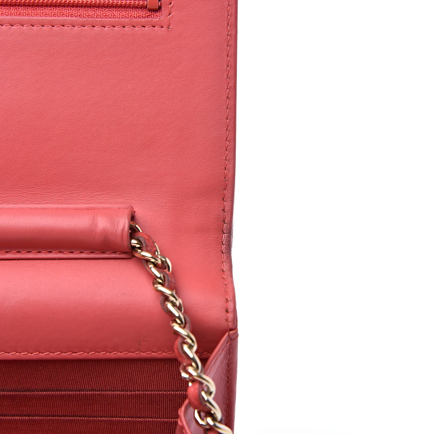 Chanel Caviar Timeless CC Wallet On Chain WOC Pink 13 of 19