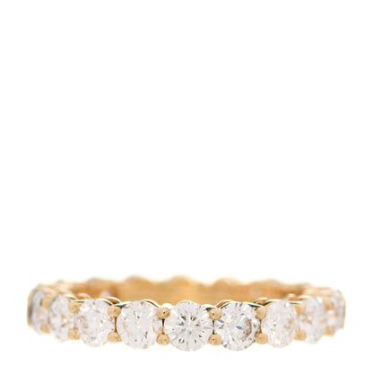 Tiffany 18K Yellow Gold Diamond 3.35ctw 3.5mm Embrace Eternity Band Ring 56 7.75 1 of 5
