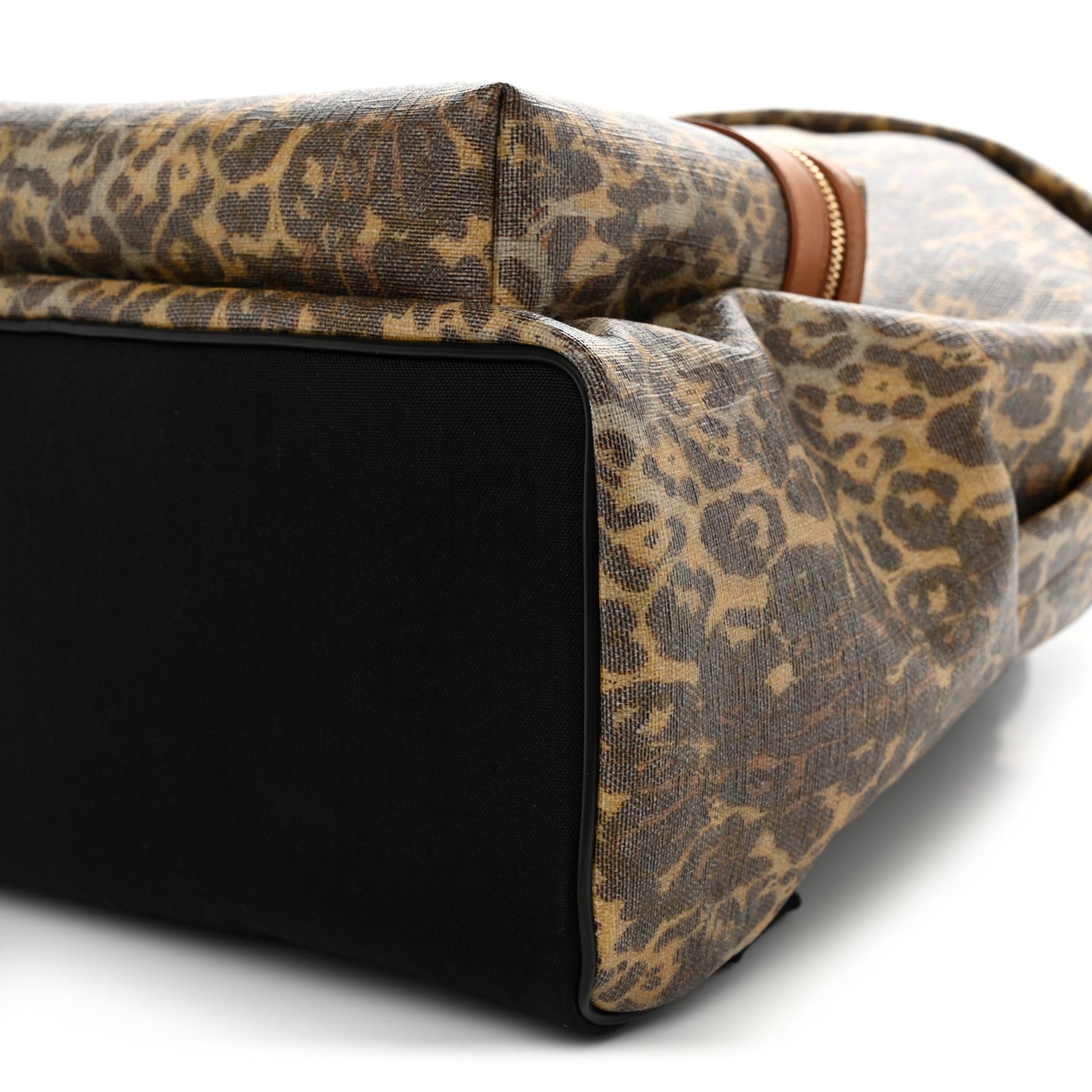Coated Canvas Jaguar City Backpack Brown Multicolor