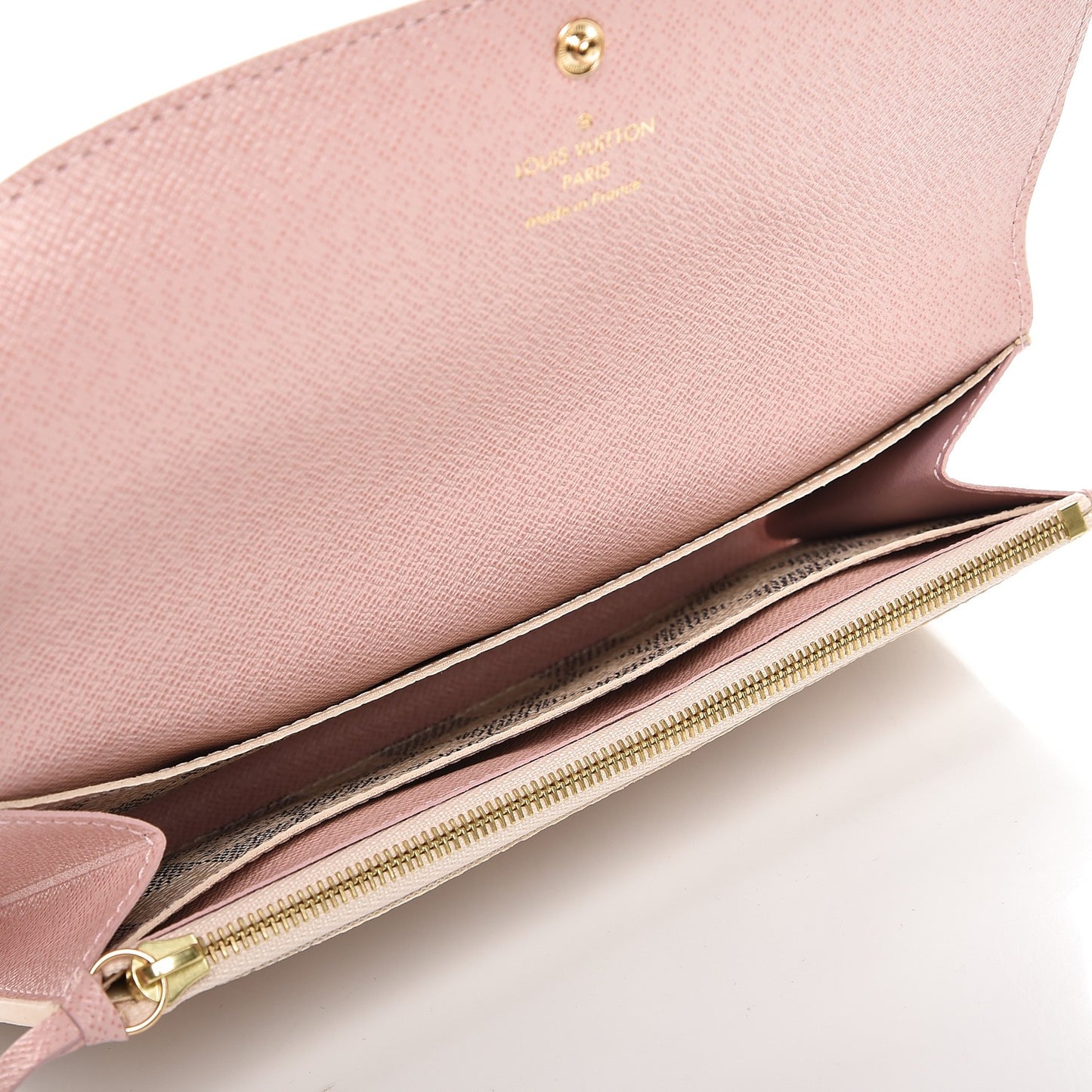 Damier Azur Emilie Wallet Rose Ballerine