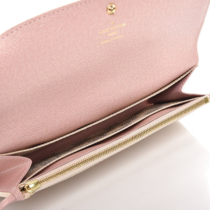 Louis Vuitton Damier Azur Emilie Wallet Rose Ballerine 6 of 8