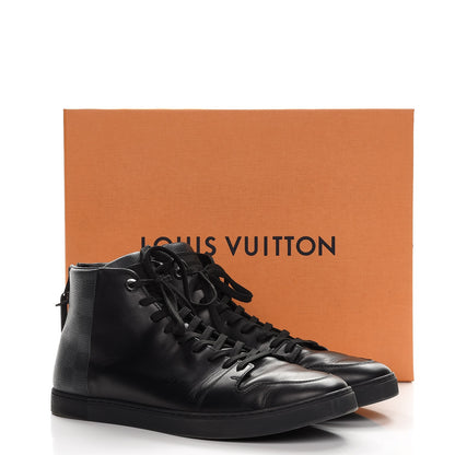Louis Vuitton Damier Graphite Calfskin Line Up Sneaker Boots 10 Black 9 of 9