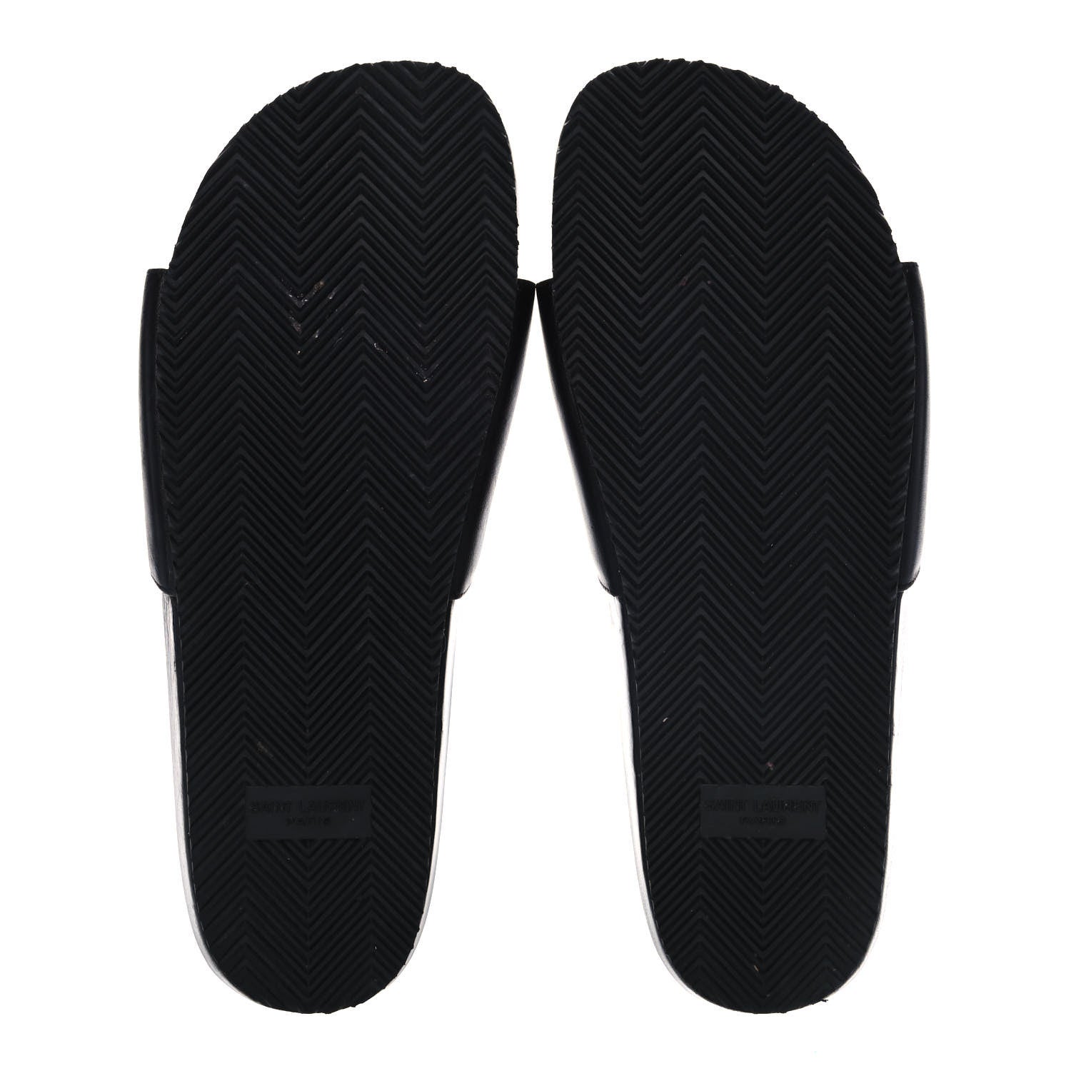 Saint Laurent Lambskin Joan Slide Sandals 40.5 Black 5 of 9