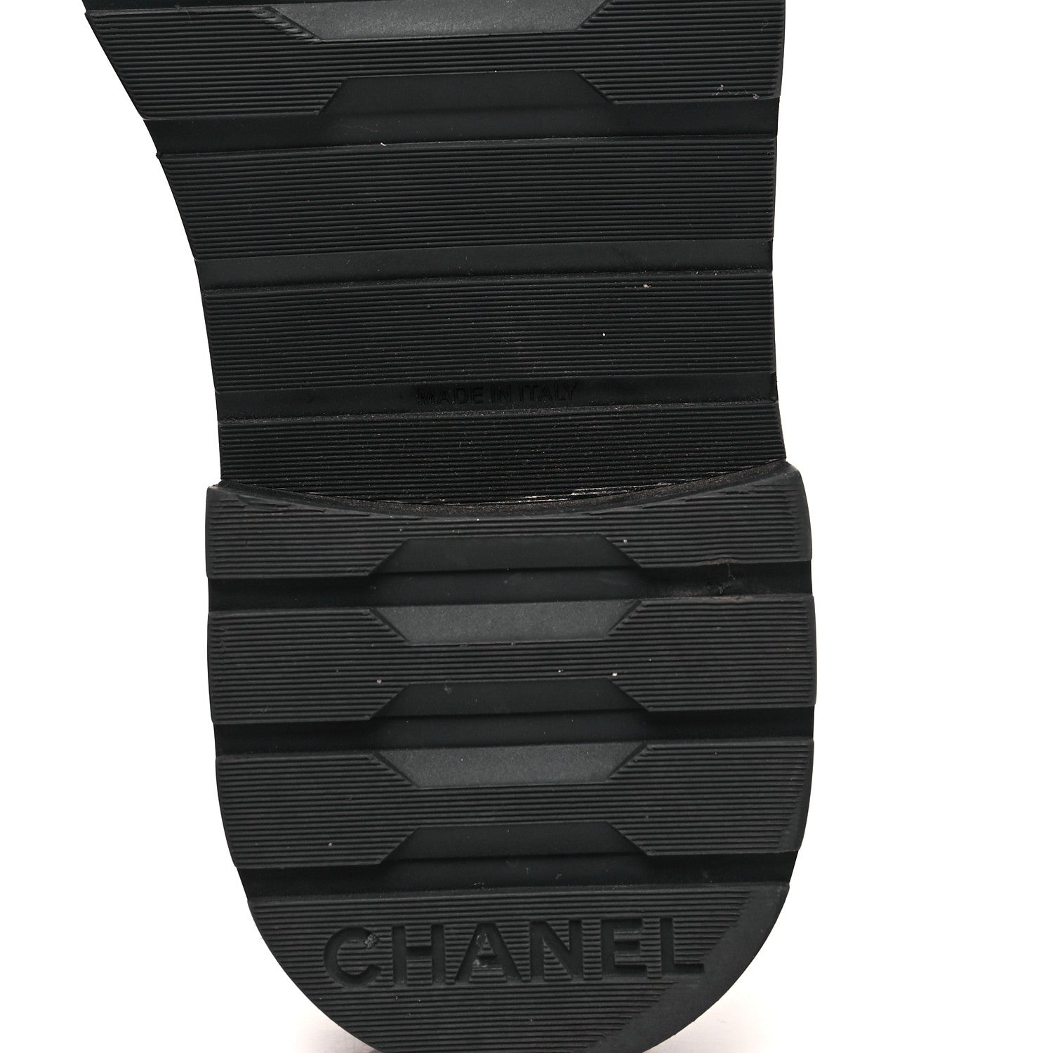 Chanel Lambskin Calfskin Quilted Lace Up Combat Boots 36 Beige Black 6 of 8