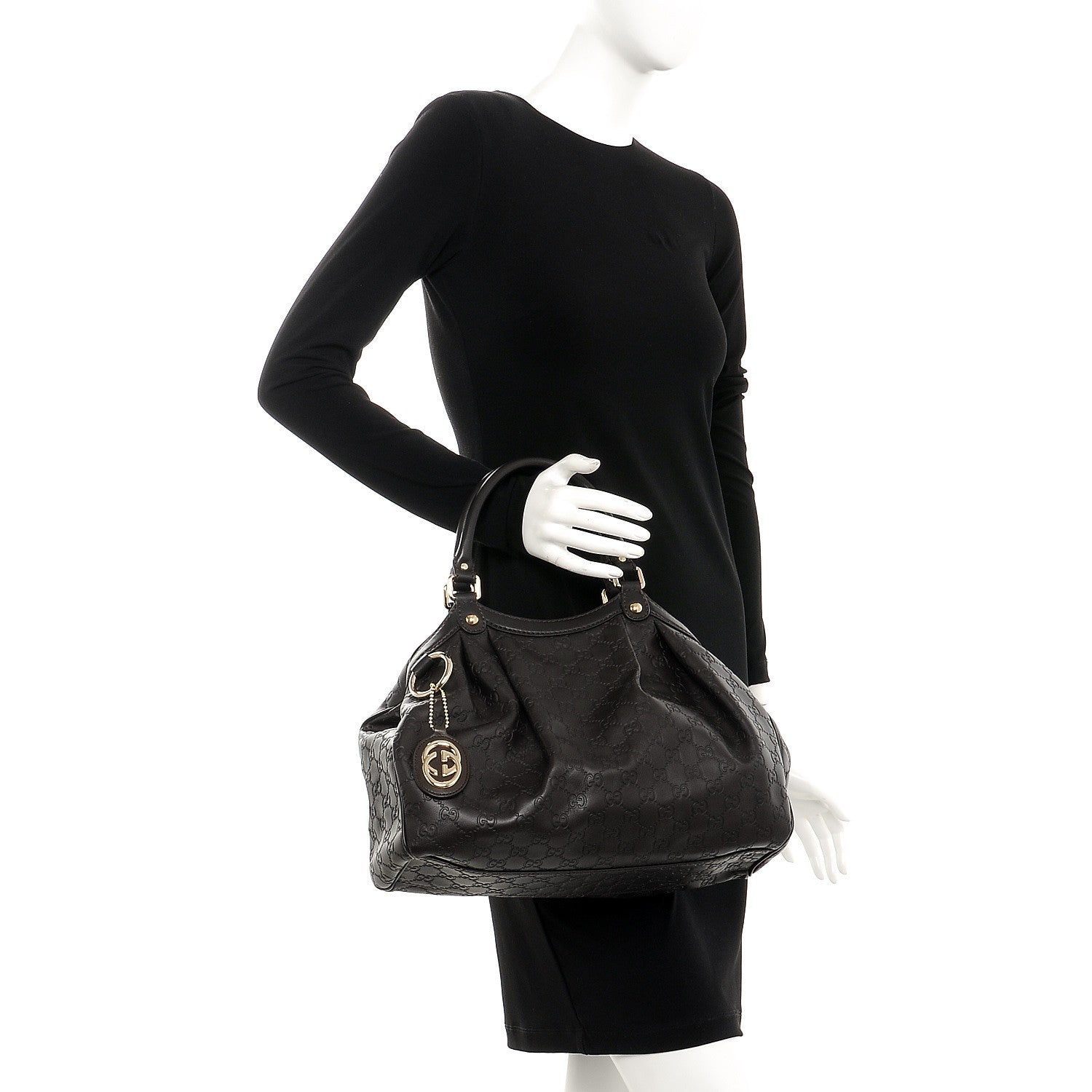 Gucci Guccissima Medium Sukey Tote Chocolate 2 of 9
