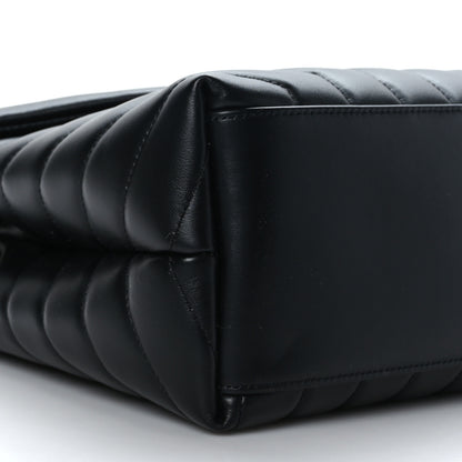 Saint Laurent Calfskin Y Quilted Monogram Medium Loulou Chain Satchel Black 8 of 9