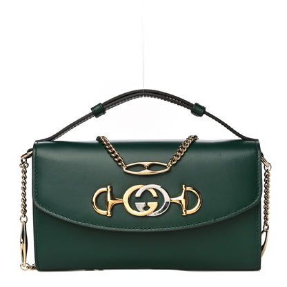 Gucci Smooth Calfskin Mini Zumi Shoulder Bag Vintage Green 1 of 16