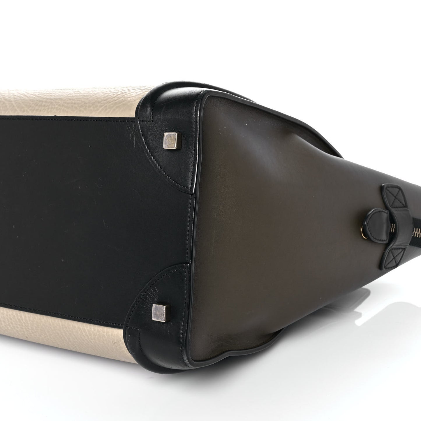 Textured Calfskin Mini Tri-Color Luggage Olive