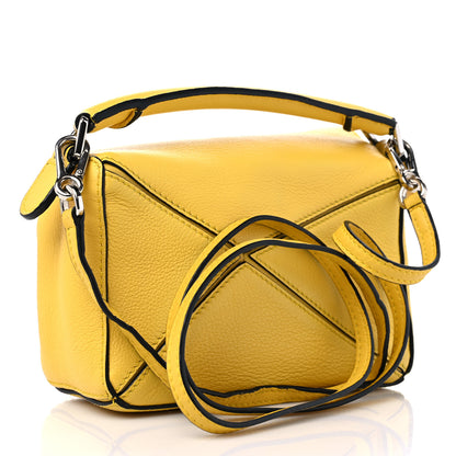 Loewe Calfskin Mini Puzzle Bag Yellow 3 of 13