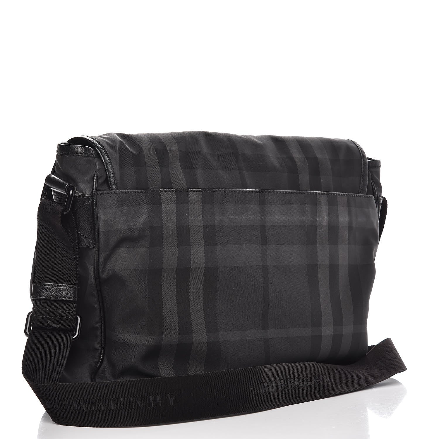 Burberry Smoked Check Medium Elgin Messenger Bag Black 3 of 10