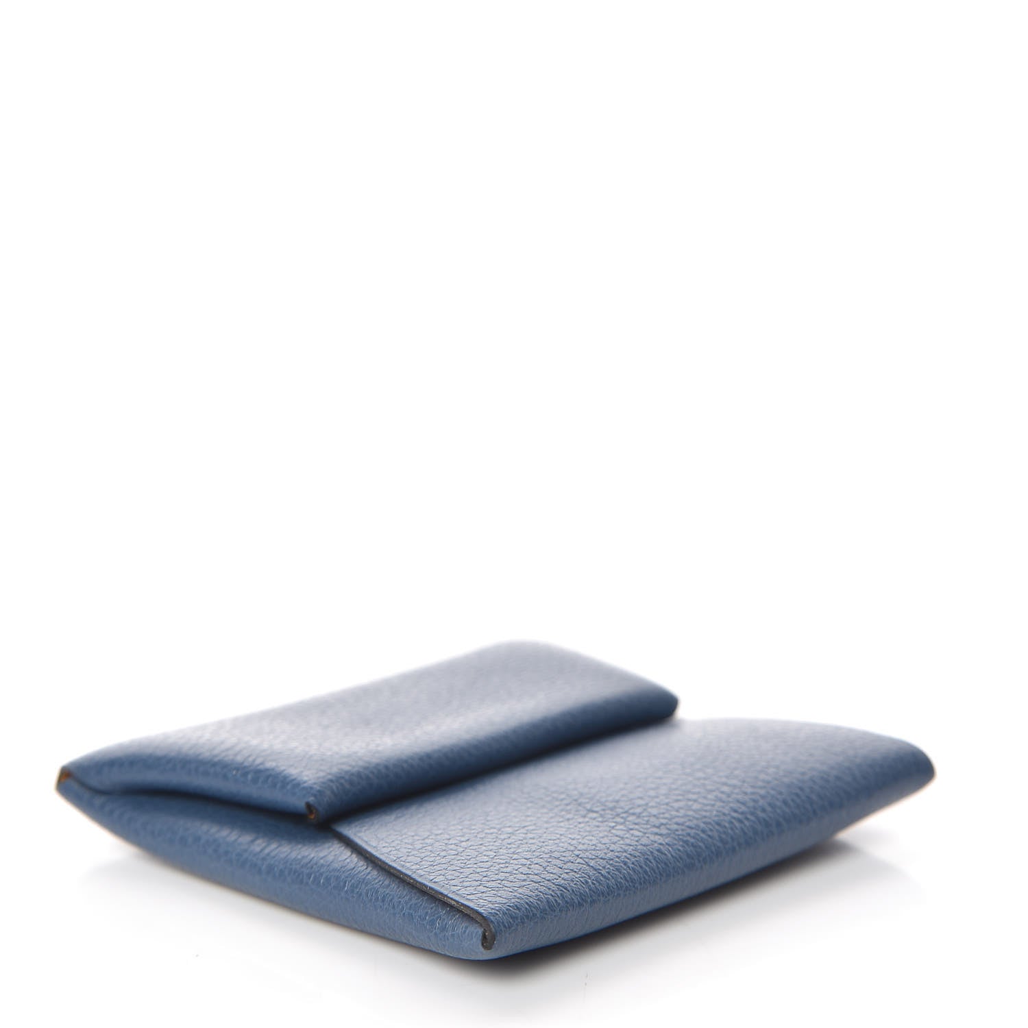 Hermes Evercolor Verso Bastia Coin Purse Bleu Agate Jaune D'Or 4 of 8