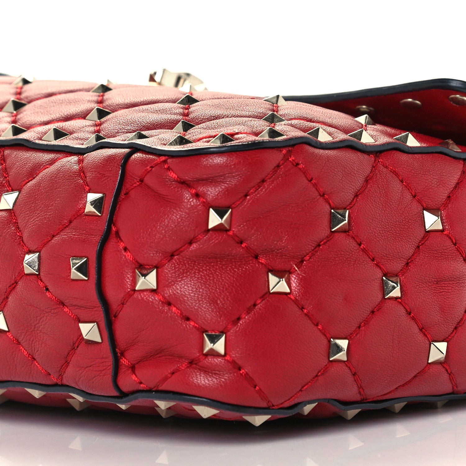 Valentino Garavani Nappa Medium Rockstud Spike Shoulder Bag Rosso Valentino 10 of 10