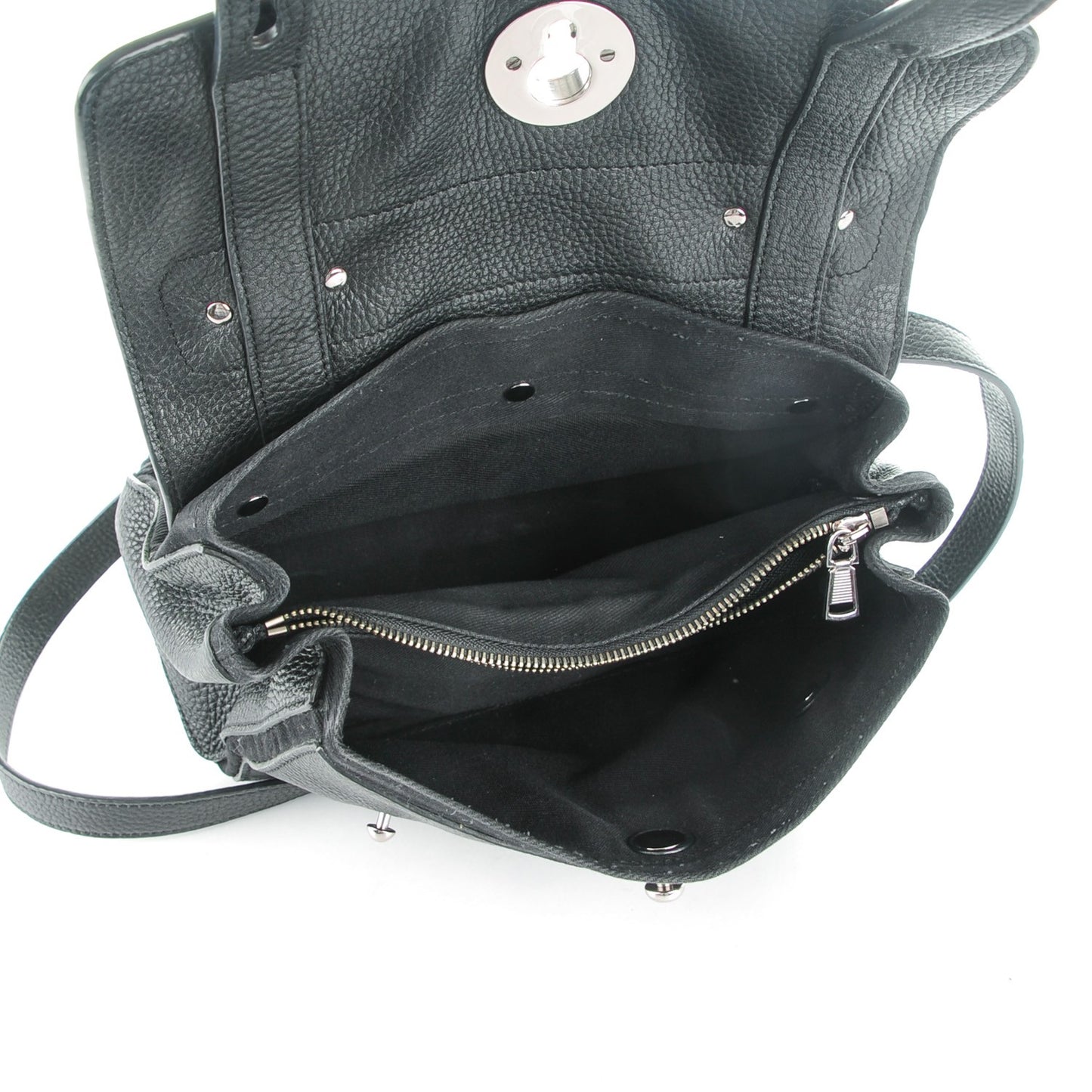 Calfskin Canvas Small Muse Two Black