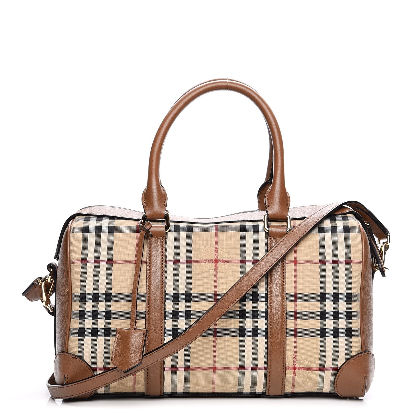 Horseferry Check Medium Alchester Bowling Bag Honey Tan