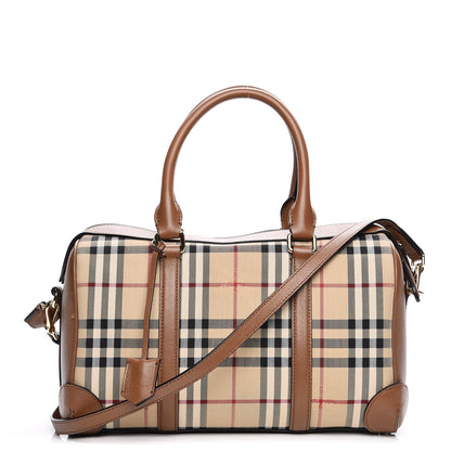 Burberry Horseferry Check Medium Alchester Bowling Bag Honey Tan 1 of 9