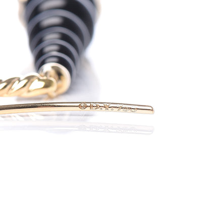 David Yurman 18K Yellow Gold Black Onyx Rio Rondelle Drop Earrings 4 of 4