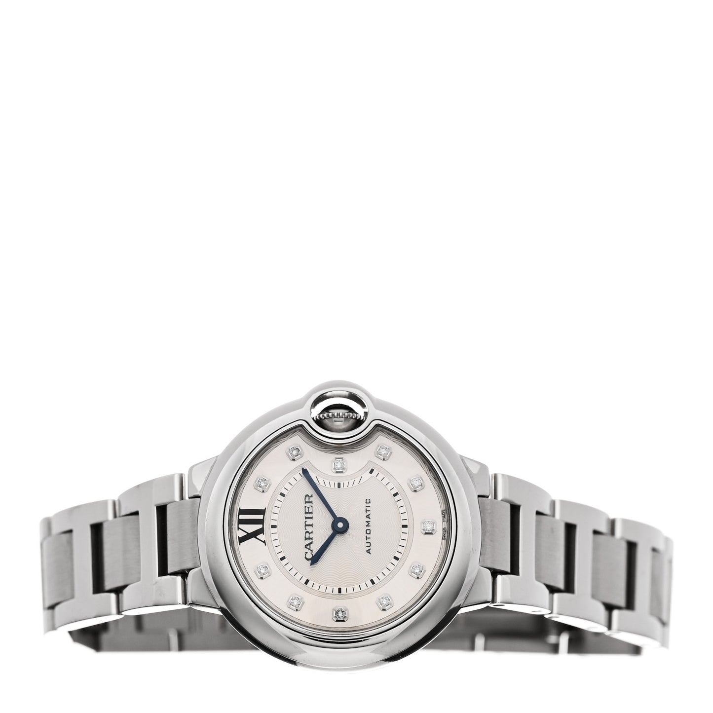 Stainless Steel Diamond 33mm Ballon Bleu De Cartier Automatic Watch