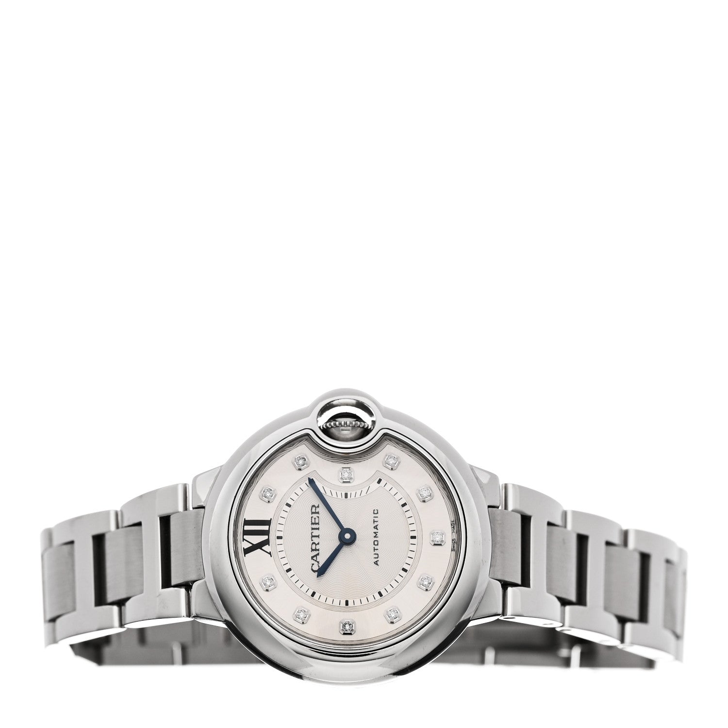 Cartier Stainless Steel Diamond 33mm Ballon Bleu De Cartier Automatic Watch 2 of 4
