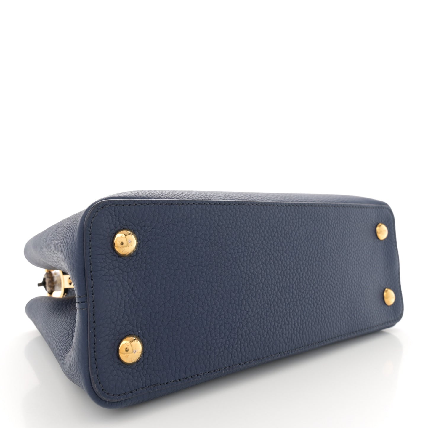Taurillon Snakeskin Capucines MM Blue
