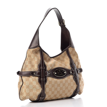 Gucci Monogram Large Horsebit 85th Anniversary Hobo Dark Brown 3 of 15