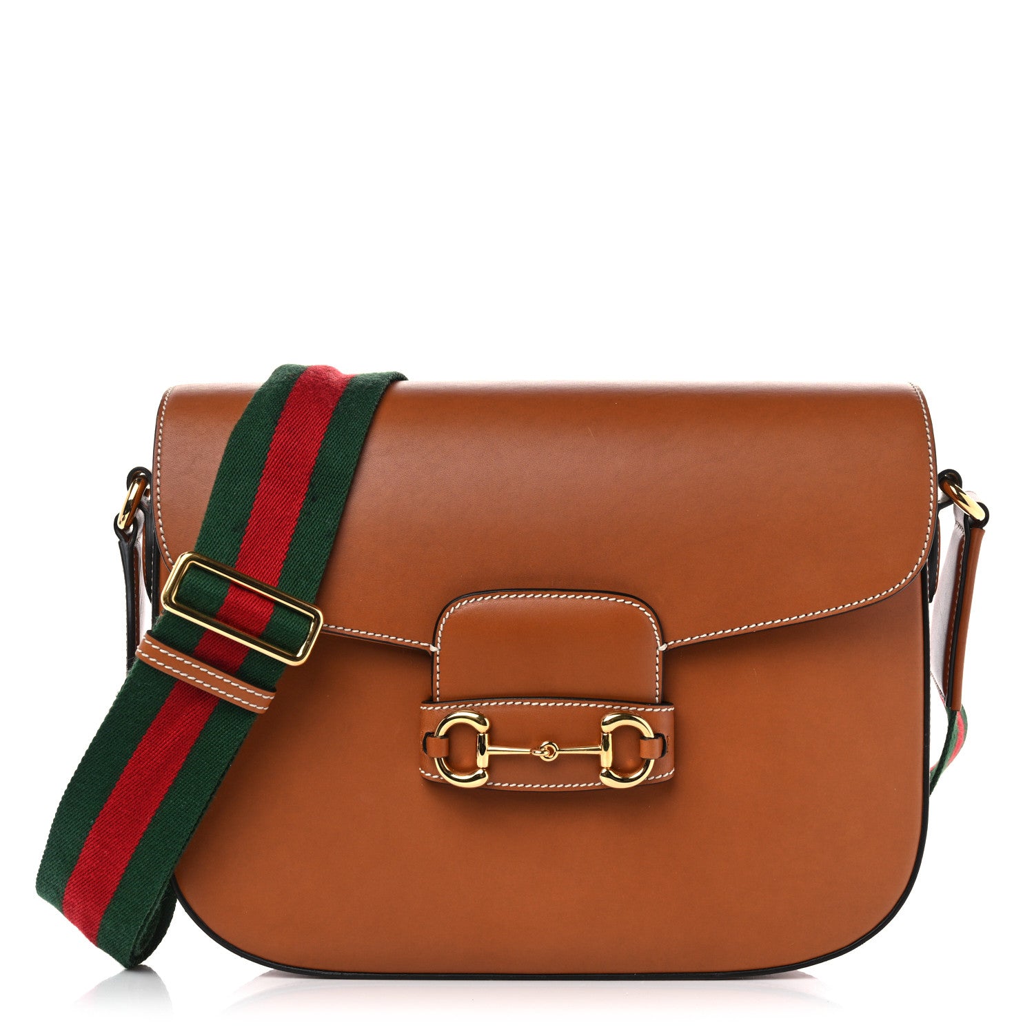Gucci Calfskin Horsebit 1955 Shoulder Bag Tan 1 of 12