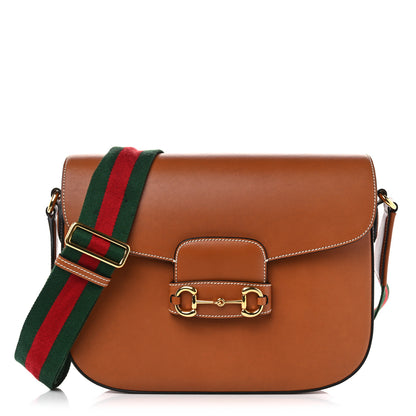 Gucci Calfskin Horsebit 1955 Shoulder Bag Tan 1 of 12
