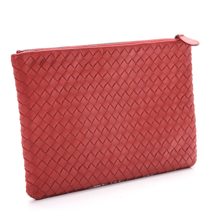Bottega Veneta Nappa Intrecciato Medium Zip Pouch Fraise 2 of 8