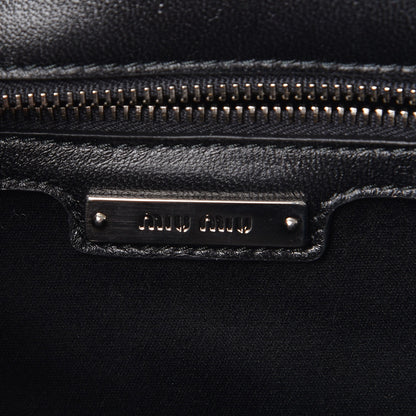 Miu Miu Nappa Matelasse Ayers Crystal Embellished Shoulder Bag Nero Black Rosa 7 of 10